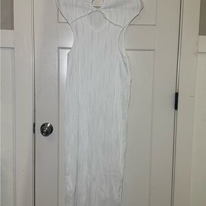 SHEIN White Halter Bodycon Dress for Weddings